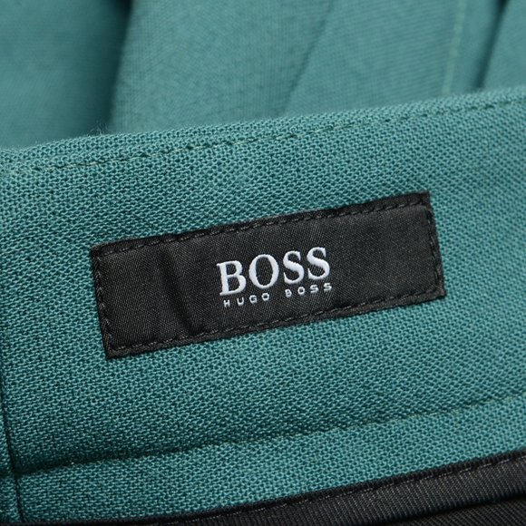 Hugo Boss Men's "Parget" Fashion Fit Green Wool Casual Pants US 32R IT 48 - Picture 4 of 6